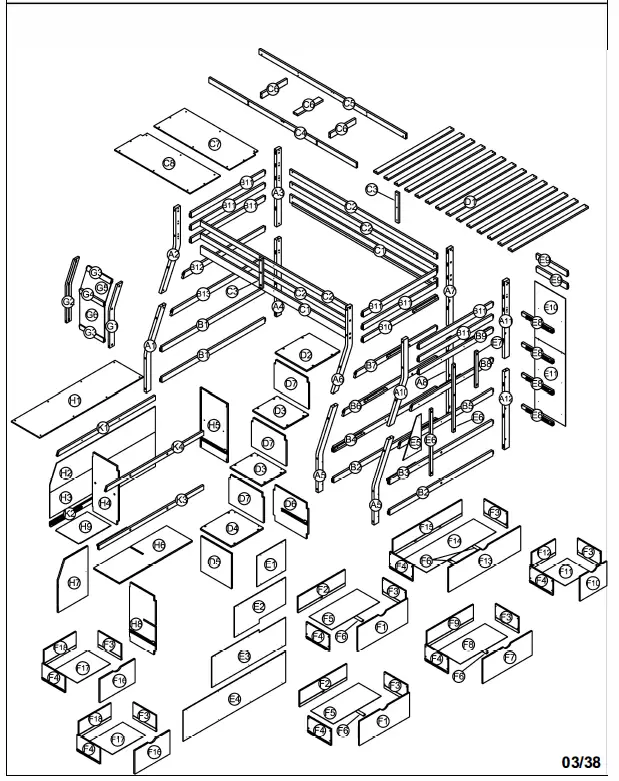 ModernLuxe L-LT000639AAE Twin Size Loft Bed with 7 Drawers 2 Shelves and Desk 1