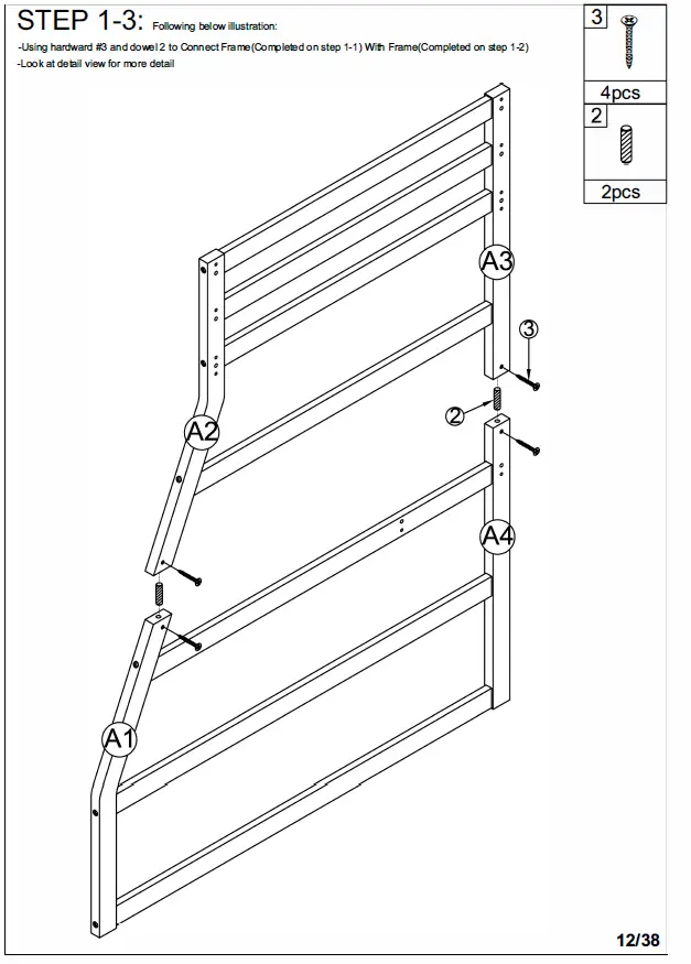 ModernLuxe L-LT000639AAE Twin Size Loft Bed with 7 Drawers 2 Shelves and Desk 10