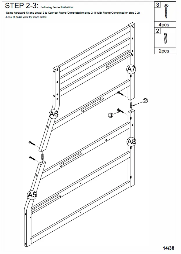 ModernLuxe L-LT000639AAE Twin Size Loft Bed with 7 Drawers 2 Shelves and Desk 12