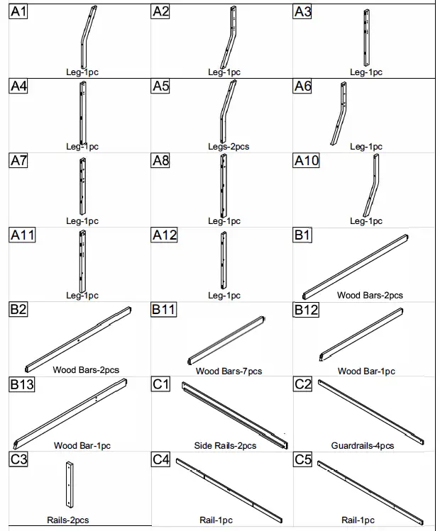 ModernLuxe L-LT000639AAE Twin Size Loft Bed with 7 Drawers 2 Shelves and Desk 2