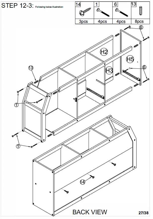 ModernLuxe L-LT000639AAE Twin Size Loft Bed with 7 Drawers 2 Shelves and Desk 25