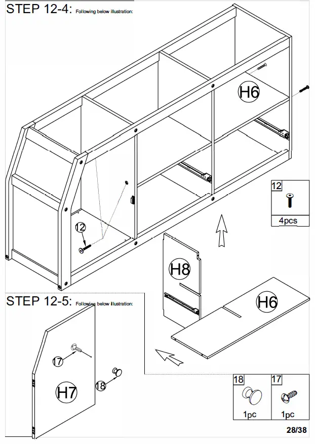 ModernLuxe L-LT000639AAE Twin Size Loft Bed with 7 Drawers 2 Shelves and Desk 26