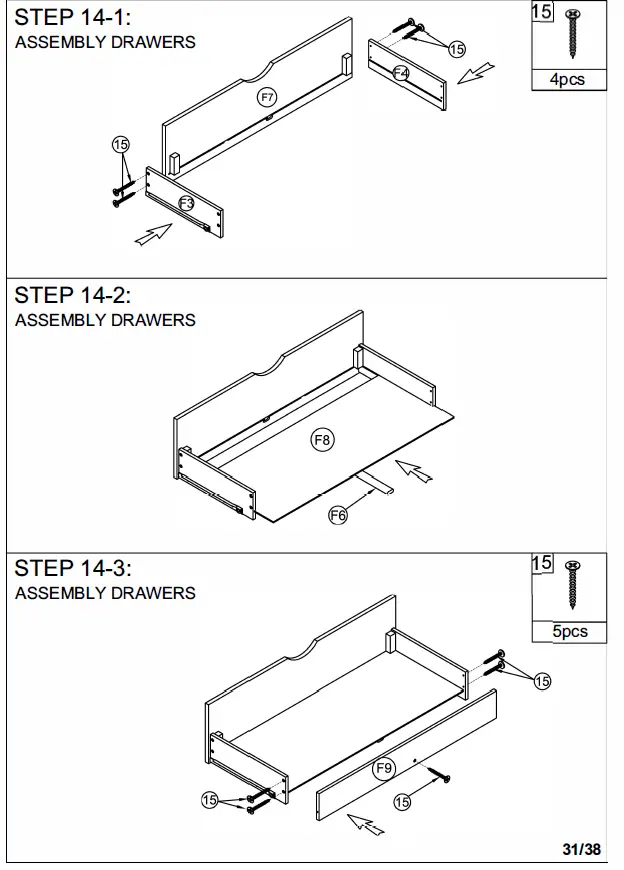 ModernLuxe L-LT000639AAE Twin Size Loft Bed with 7 Drawers 2 Shelves and Desk 29