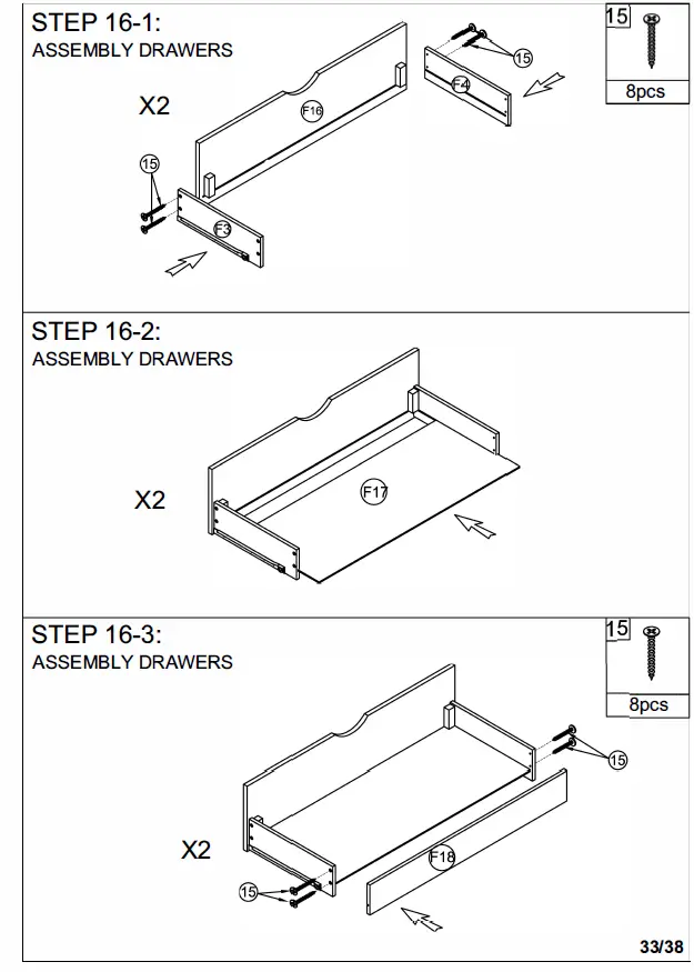ModernLuxe L-LT000639AAE Twin Size Loft Bed with 7 Drawers 2 Shelves and Desk 31