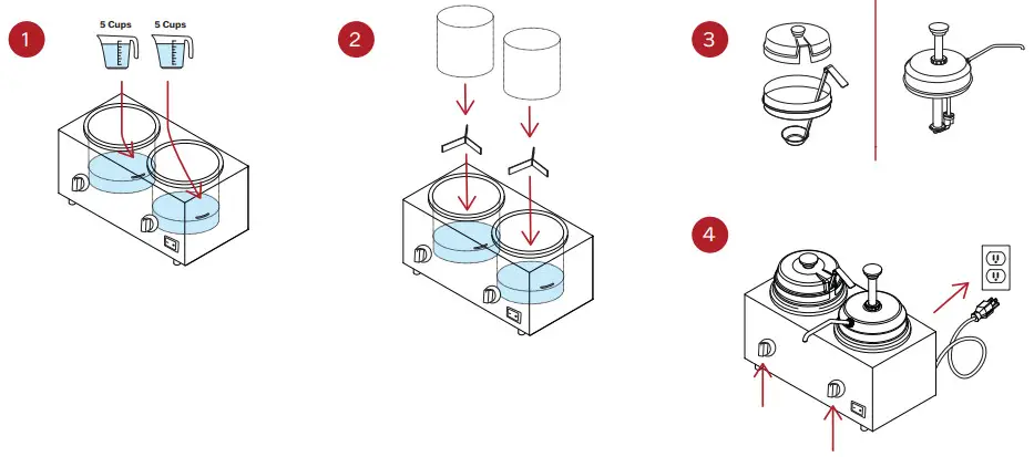 CARNIVAL KING 382RBW35 3.5 QT Condiment Warmers - fig 1