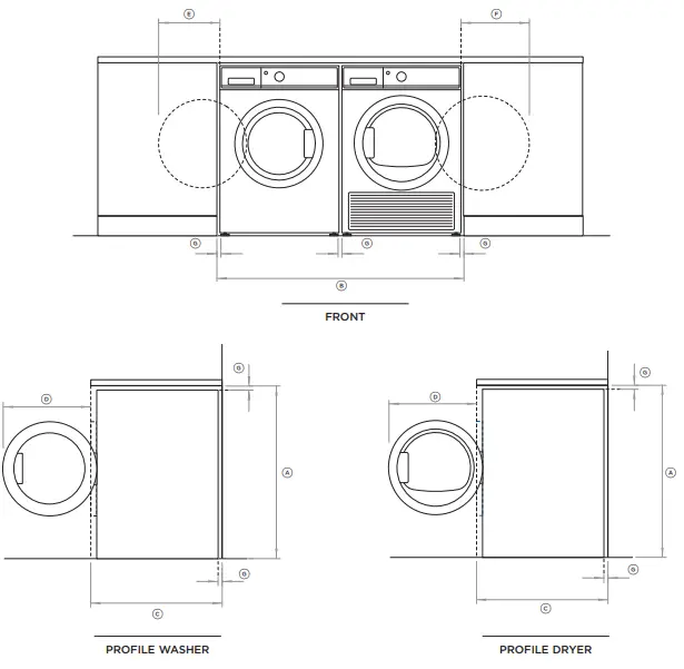 FISHER PAYKEL Front Loader Washing Machine and Dryer - PROFILE WASHER