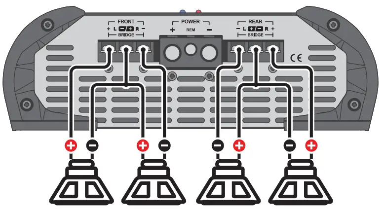 STETSOM HL800.4, HL1200.4, HL2000.4 HIGH LINE Automotive Amplifier - EXAMPLES