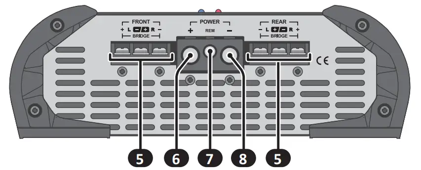 STETSOM HL800.4, HL1200.4, HL2000.4 HIGH LINE Automotive Amplifier - output