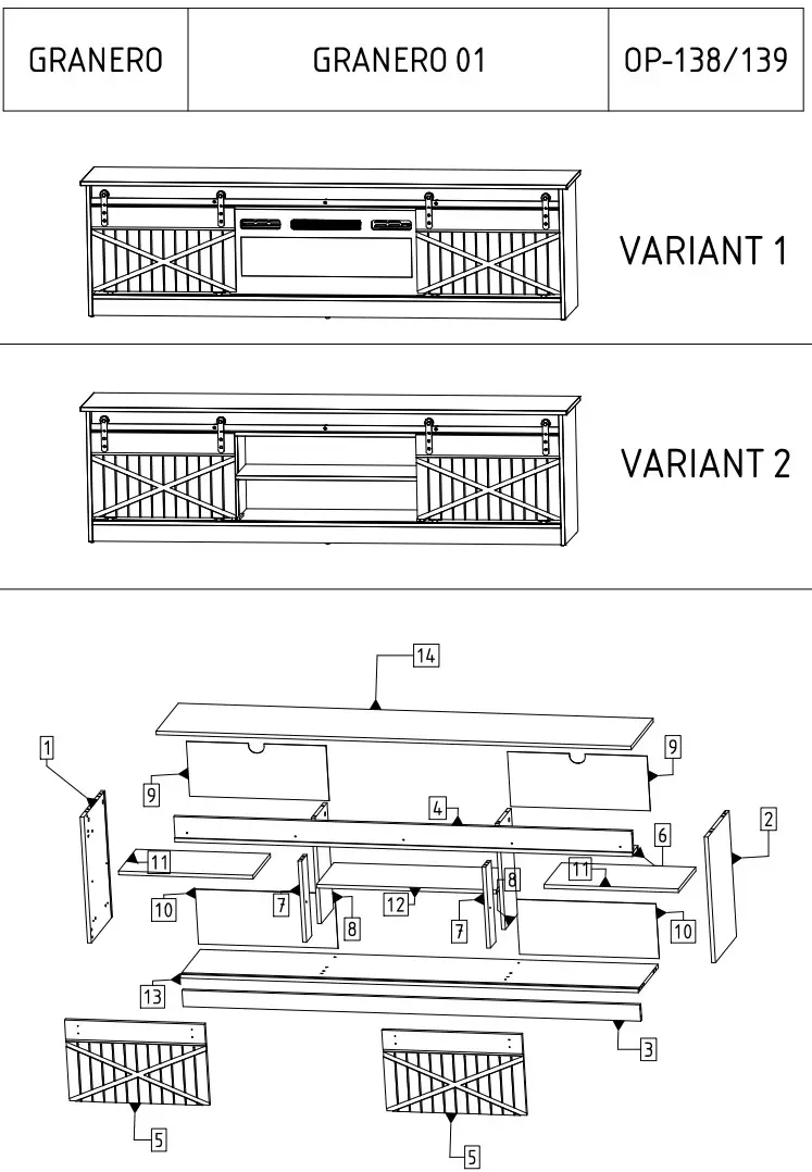 meble FURNITURE GRANERO O1 TV Stand - figure 1