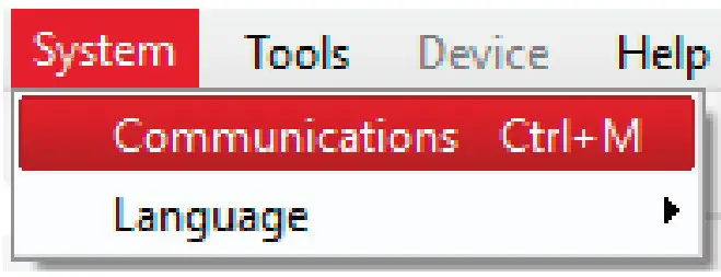 Communications Menu