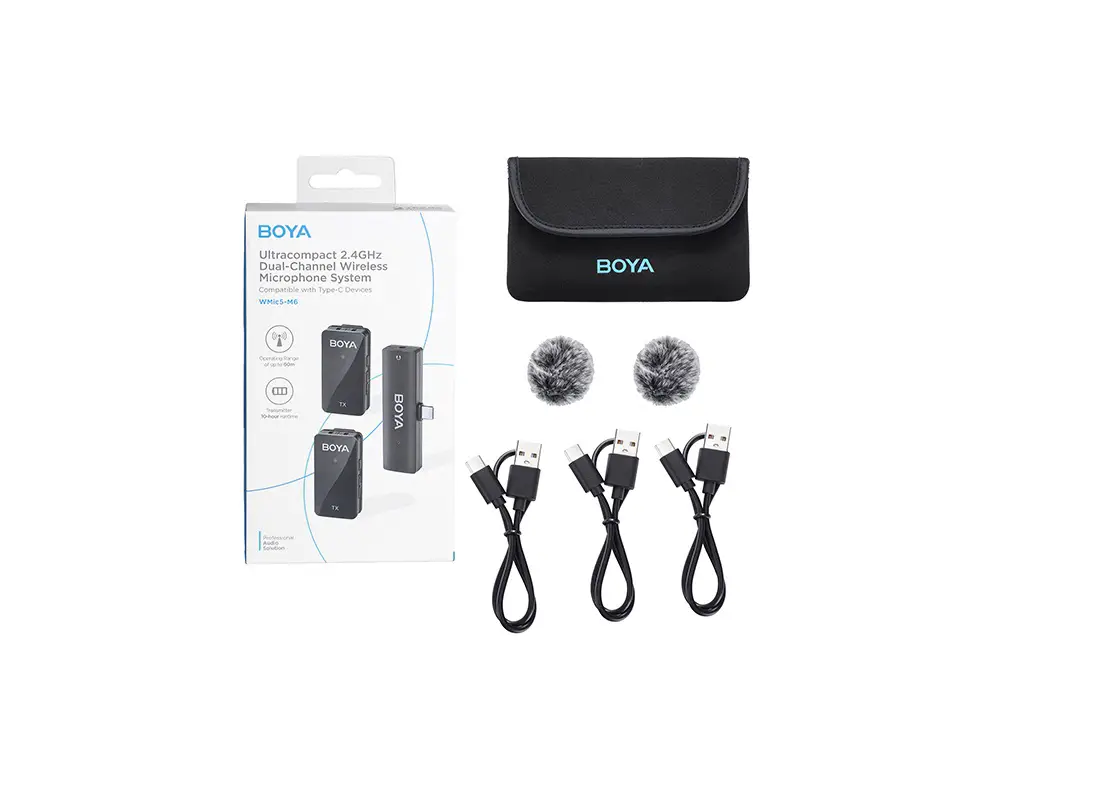 Boya Omic Ultracompact 2.4ghz Dual-channel Wireless Microphone System Instruction Manual