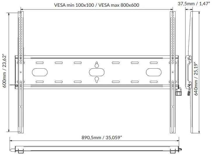 iiyama MD-WM8060 Universal Wall Mount - Fig1