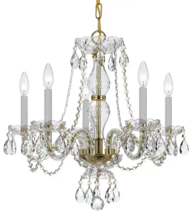CRYSTORAMA 5085-CH-CL-MWP Traditional Crystal Five Light Chandelier product