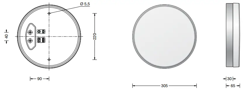 BEGA 12 128.1 Ceiling and Wall Luminaire for Indoor Use - Fig