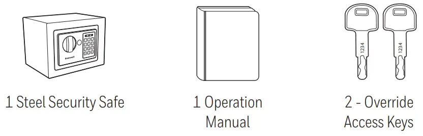 Honeywell 815610 Digital Steel Security Safe - Package Includes
