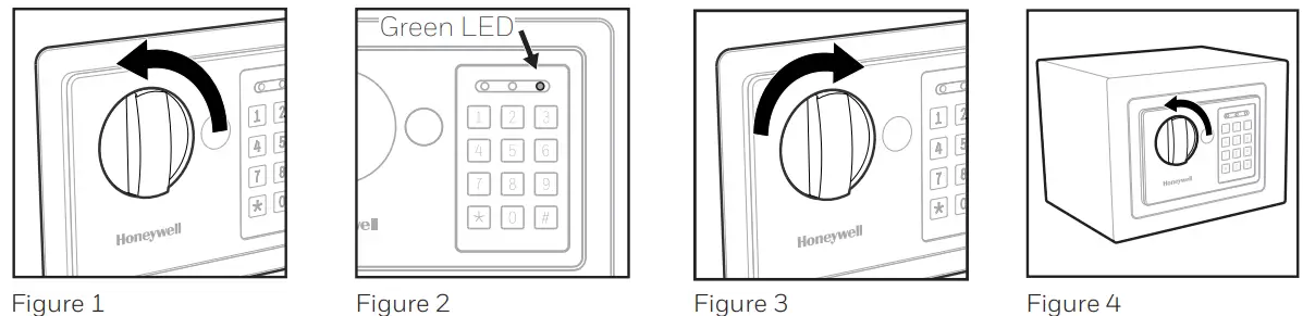 Honeywell 815610 Digital Steel Security Safe - counter clockwise
