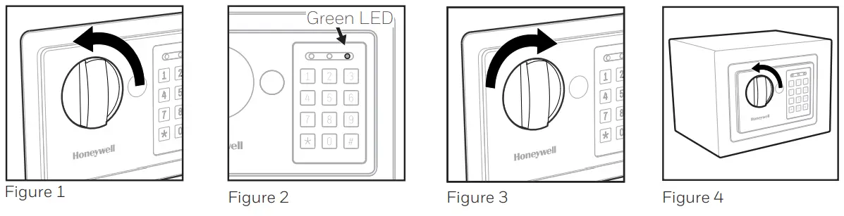 Honeywell 815610 Digital Steel Security Safe - knob counter clockwise