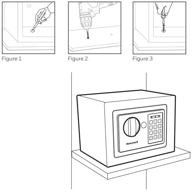 Honeywell 815610 Digital Steel Security Safe - questions about mounting