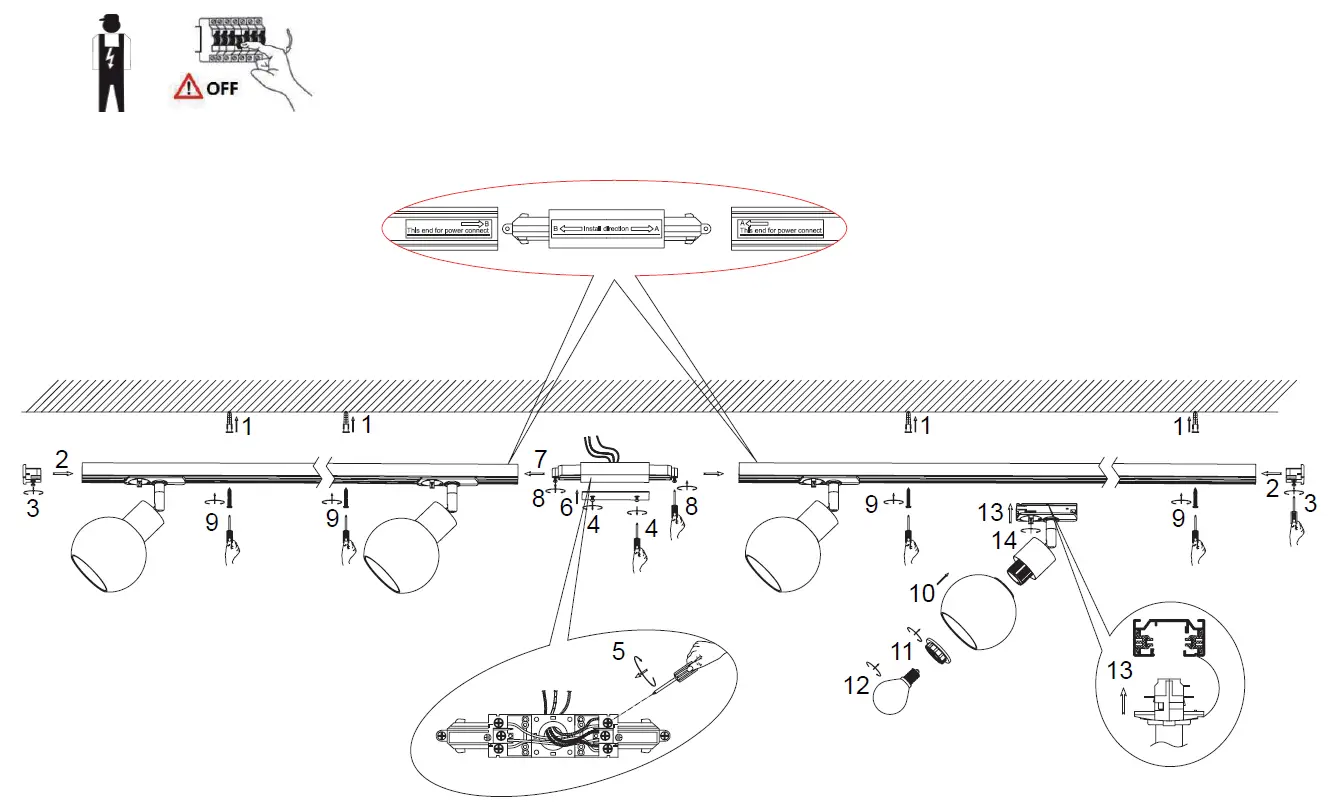 Lindby 9627089 Jeanit Single-Circuit Track 1