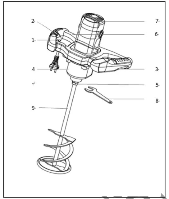 BORMANN BEM1450 Electric Agitator Adjustable 2 Speed -
