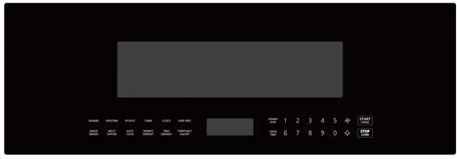 THOR KITCHEN TOR30L Over The Range Microwave - CONTROL PANEL