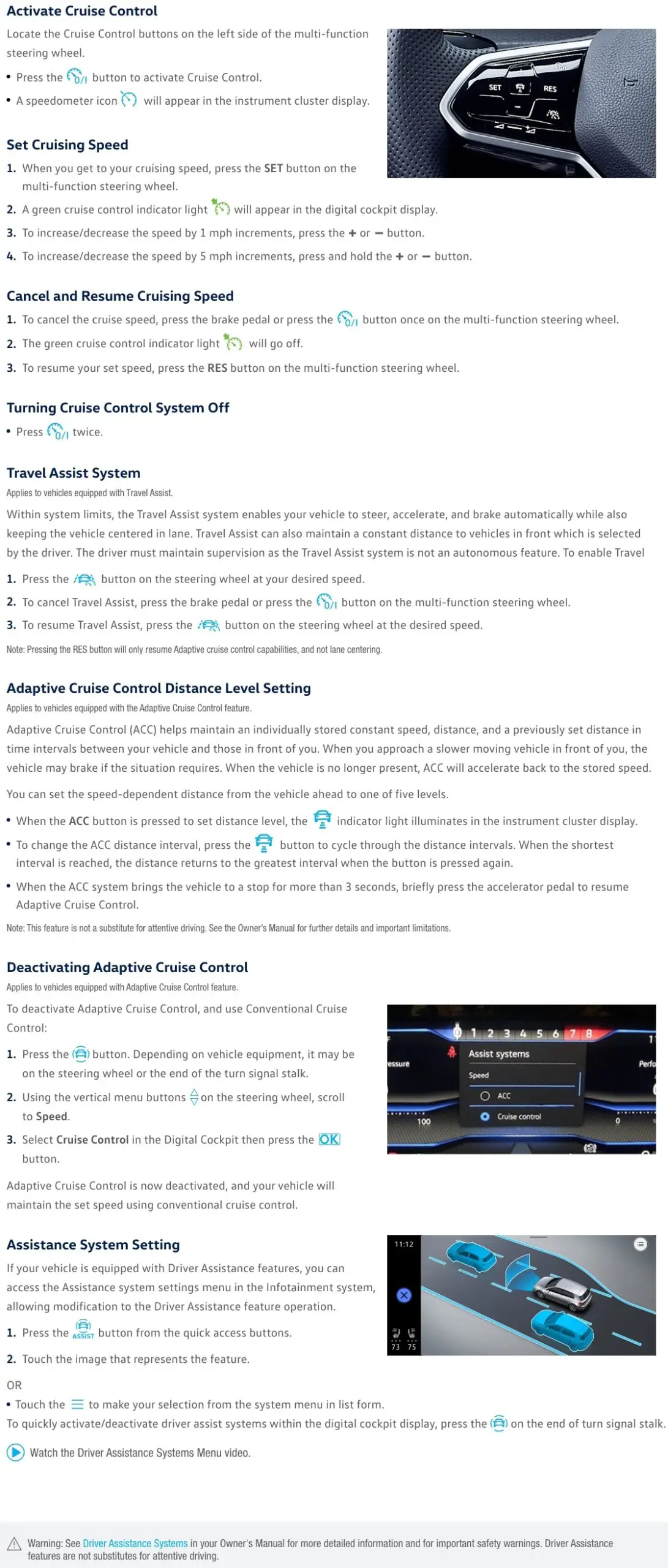 Volkswagen 2022 Golf GTI-Golf R - Driver Assistance Features