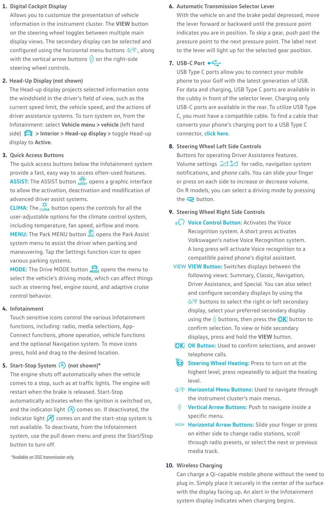 Volkswagen 2022 Golf GTI-Golf R - Introduction to Your Golf