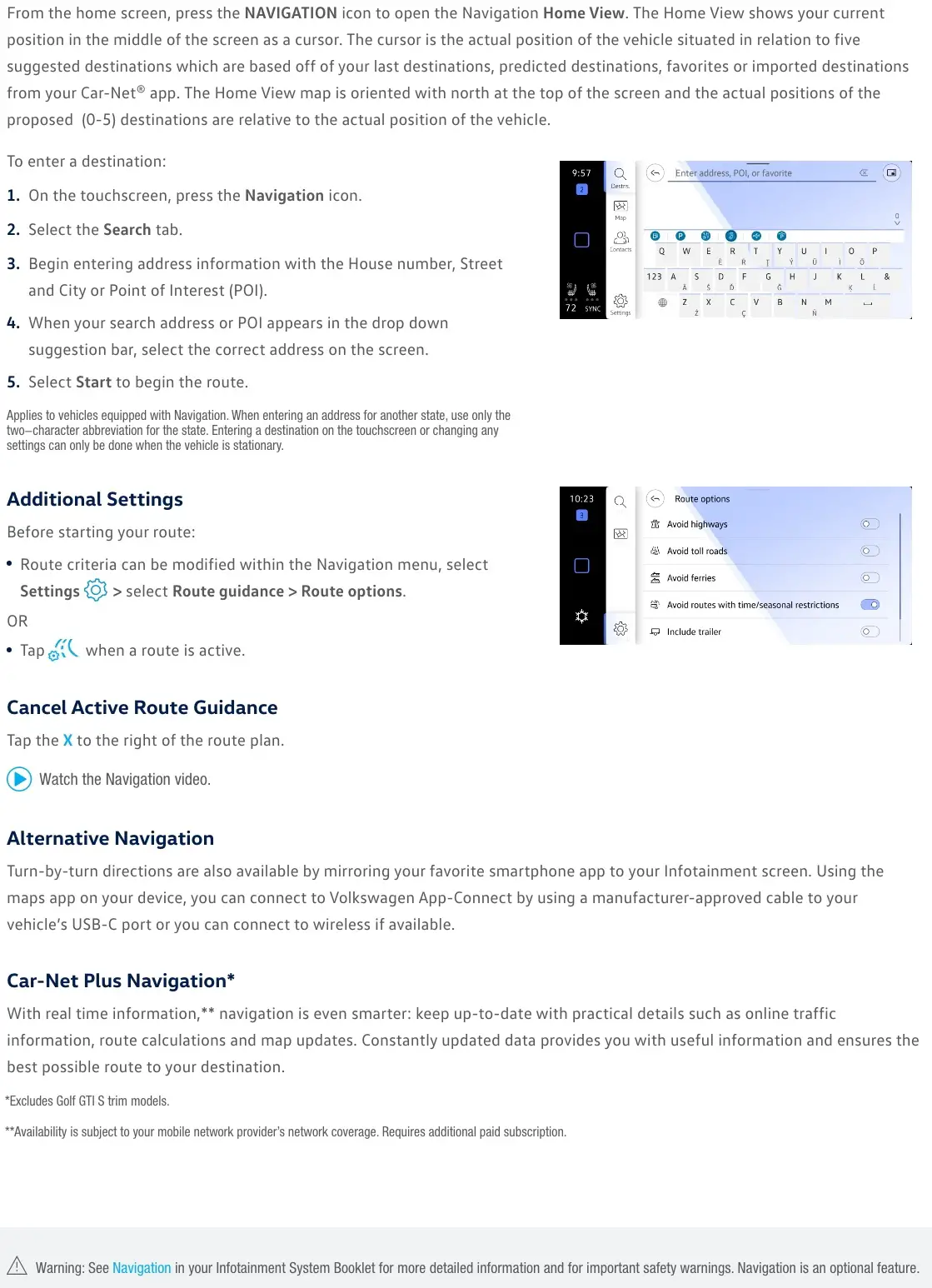 Volkswagen 2022 Golf GTI-Golf R - Navigation