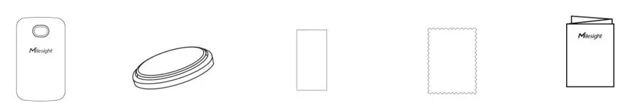 Milesight WS201 Smart Fill Level Monitoring Sensor User Guide - Packing List