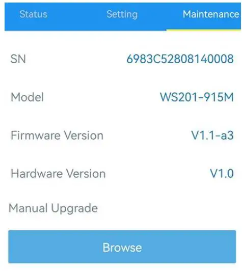 Milesight WS201 Smart Fill Level Monitoring Sensor User Guide - Upgrade