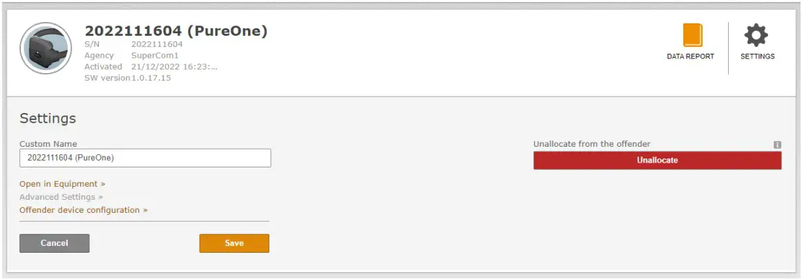 SuperCom PureOne Electronic Monitoring Solution - Monitoring end