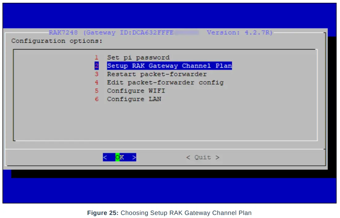 RAK7248 Raspberry Pi LoRaWAN Gateway - Channel Plan
