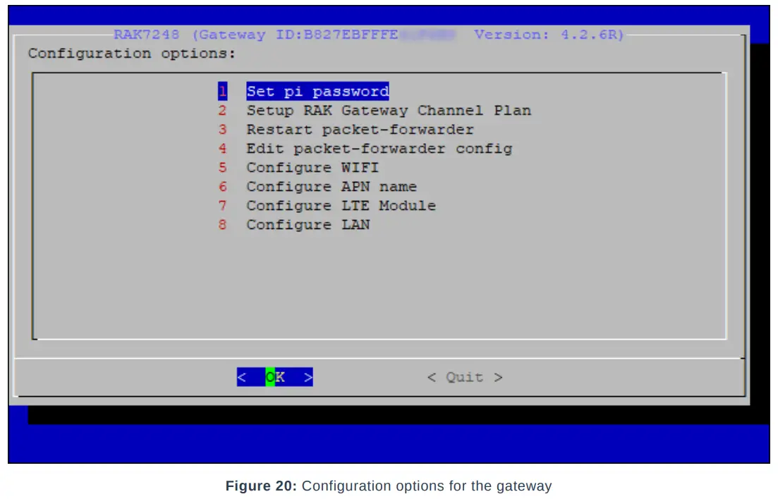 RAK7248 Raspberry Pi LoRaWAN Gateway - app
