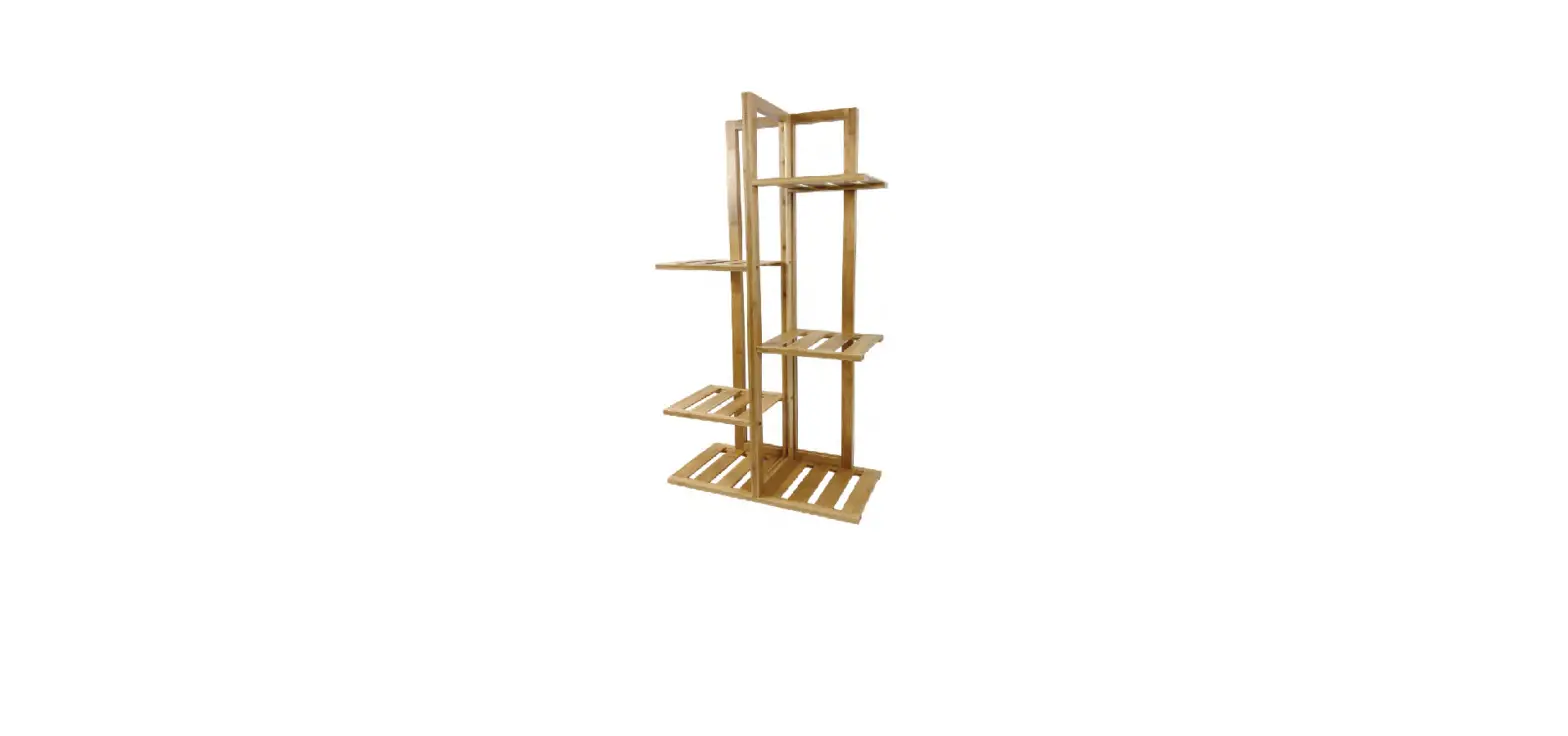 Serenelife Slpltrk72 5 Tier Adjustable Bamboo Plant Rack User Guide