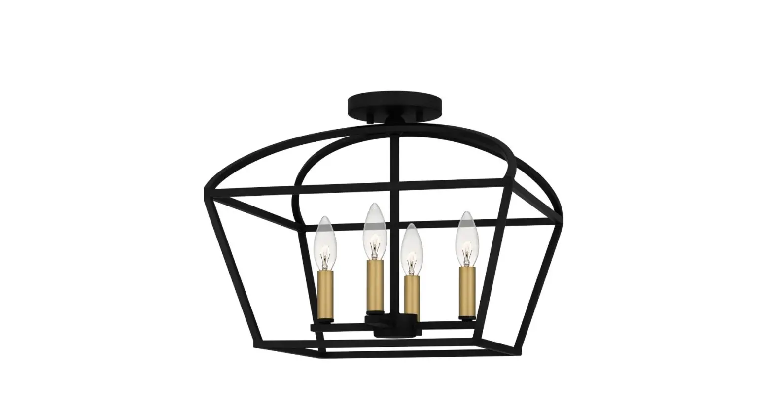 Quoizel Cob1716mbk 4 Light 16 Inch Matte Black Semi-flush Mount Ceiling Light Installation Guide