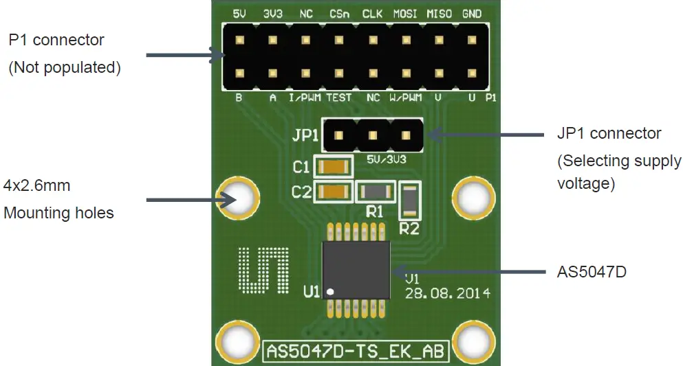 ams AS5047D Adapter Board 2