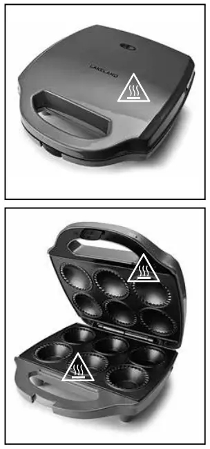 LAKELAND 33306 Pie Maker - CAUTIONS