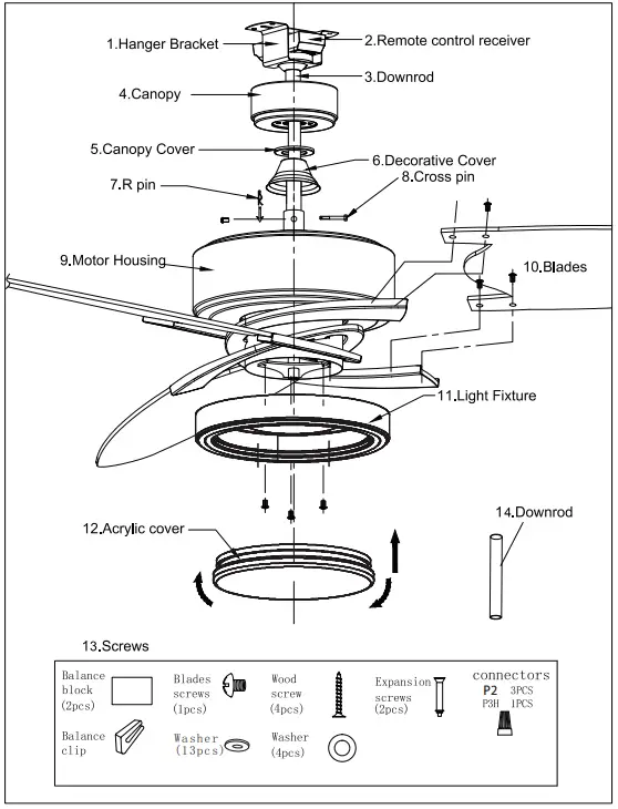 YOUKAIN-52-YJ318-Ceiling-Fan-FIG-1