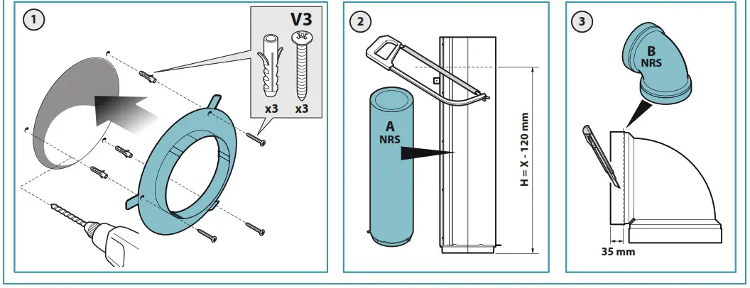 falmec FDVER36W5BK Verso NRS Series Wall Hood - Product Overview 10