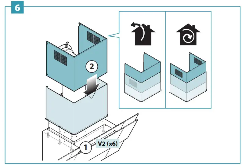 falmec FDVER36W5BK Verso NRS Series Wall Hood - Product Overview 13