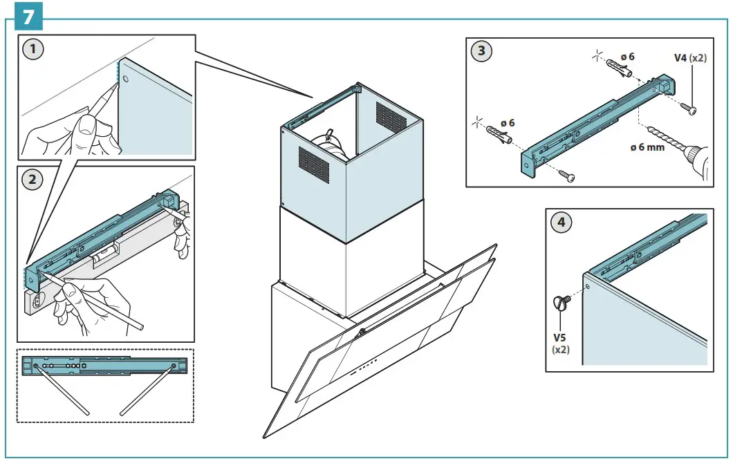 falmec FDVER36W5BK Verso NRS Series Wall Hood - Product Overview 14