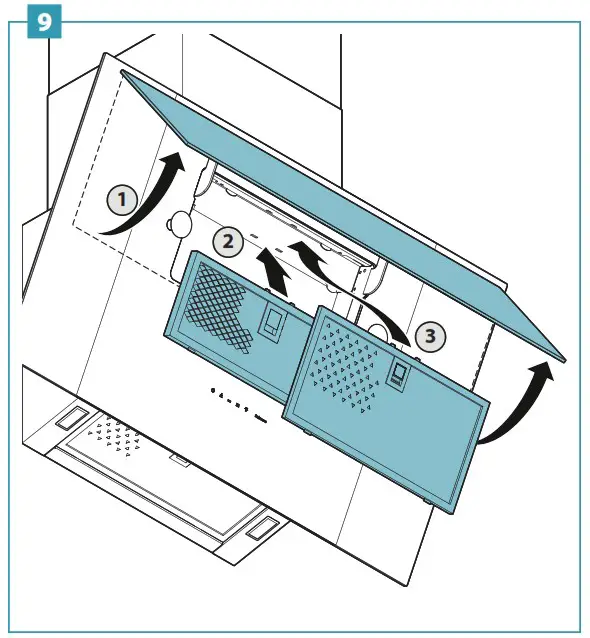 falmec FDVER36W5BK Verso NRS Series Wall Hood - Product Overview 16
