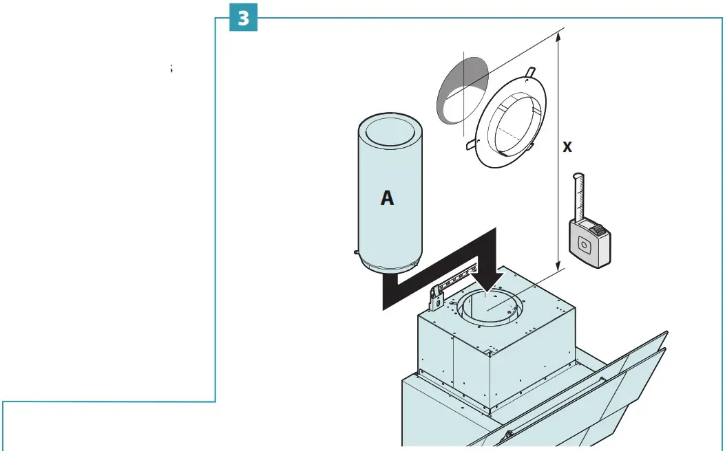 falmec FDVER36W5BK Verso NRS Series Wall Hood - Product Overview 9