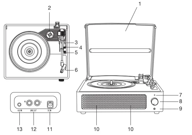 seasonlife R608 Record Player - component