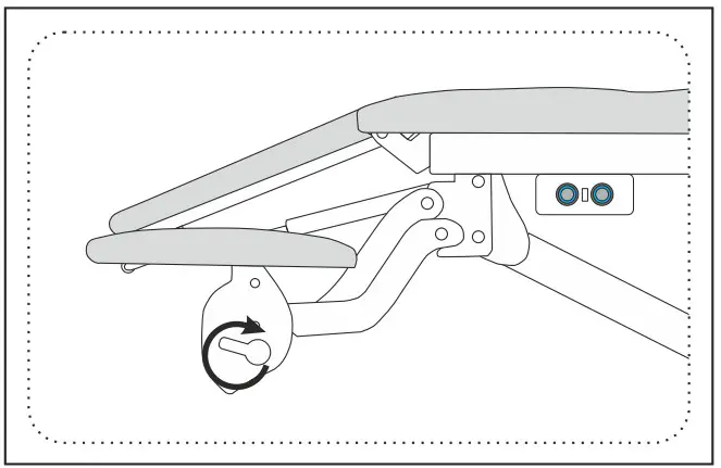 HABYS V4 Evero Electric Treatment Tables - Armrests adjustment