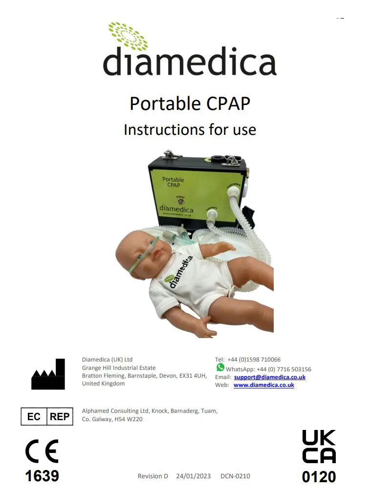 diamedica Portable Baby CPAP Instruction Manual