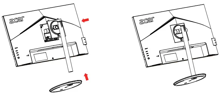 acer XV272U LCD Monitor - Attaching the Base