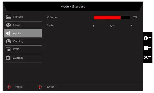 acer XV272U LCD Monitor - Audio