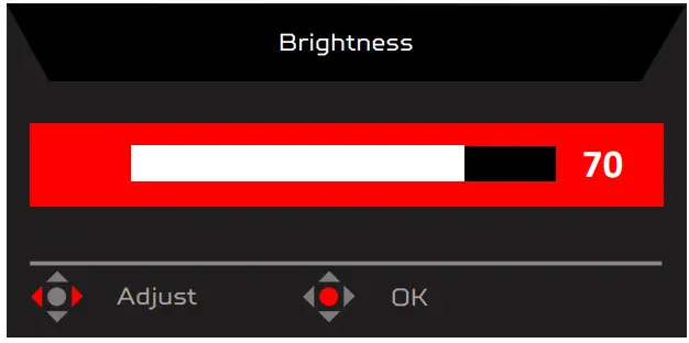 acer XV272U LCD Monitor - Brightness