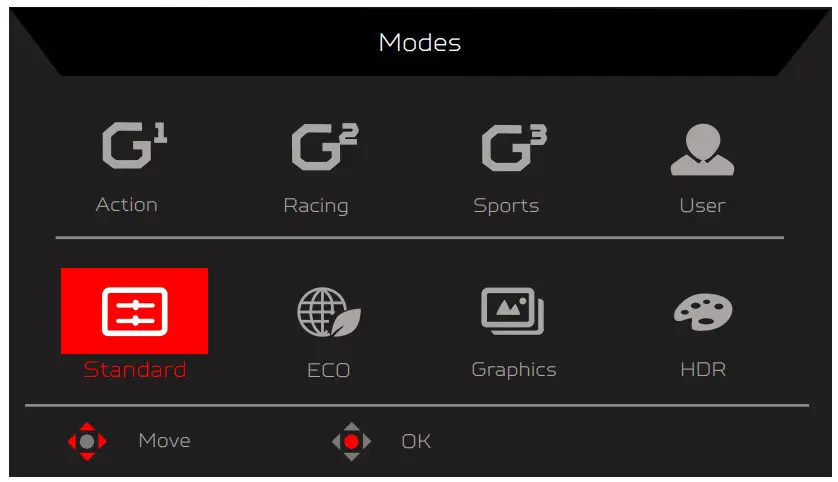 acer XV272U LCD Monitor - Standard mode